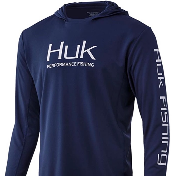 Huk Icon X Hoodie Sargasso Sea NWT - Picture 1 of 2